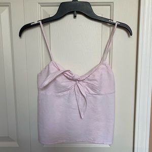 Brandy Melville pink tie knot top